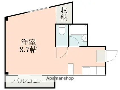 ロフティ天神(ワンルーム/3階)の間取り写真