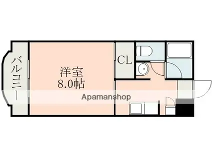 光英第二ハイツ(1K/1階)の間取り写真