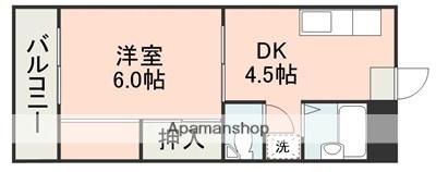 ワタナベビル(1DK/3階)の間取り写真