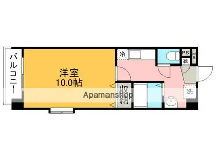 HERO5(1K/3階)の間取り写真