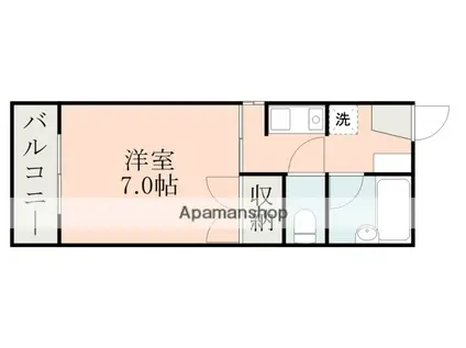 エンゼルハイツ(1K/1階)の間取り写真