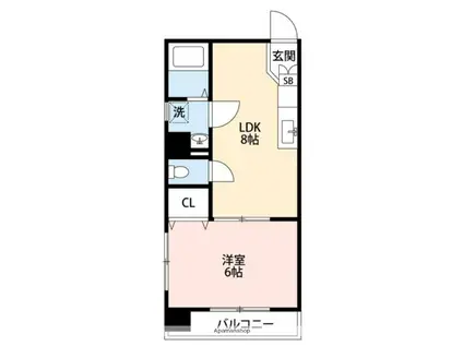 アーバン・ビルドⅠ(1LDK/4階)の間取り写真