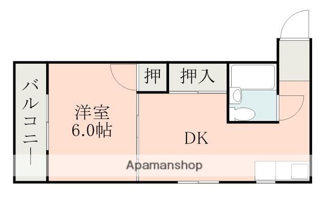 M・S九品寺(1DK/2階)の間取り写真
