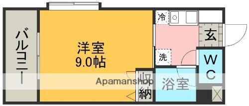 エスペランサⅡ(1K/3階)の間取り写真