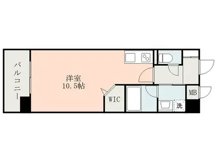 PRIMAVERA(ワンルーム/7階)の間取り写真