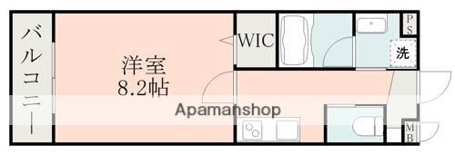 LUZ熊本大学西(1K/5階)の間取り写真