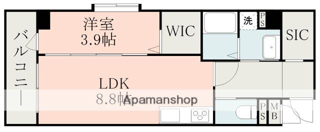フォーエス武蔵ヶ丘北ノース(1LDK/5階)の間取り写真