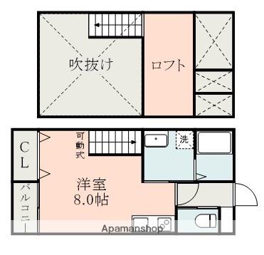 LANDY大津(ワンルーム/2階)の間取り写真