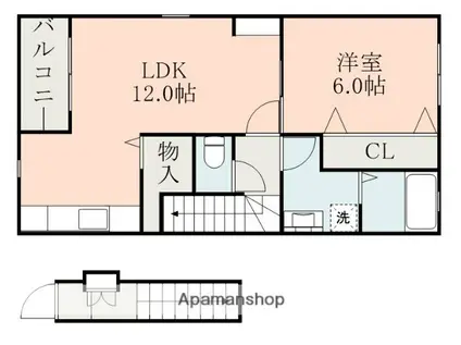 BIORLA M(1LDK/2階)の間取り写真