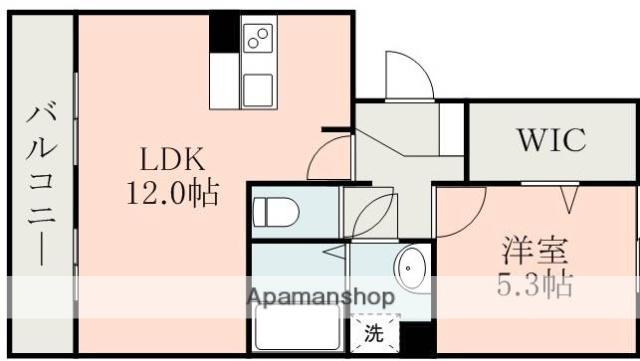 タウンフォートⅠ A棟(1LDK/2階)の間取り写真