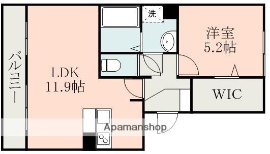 タウンフォートⅠ A棟(1LDK/2階)の間取り写真