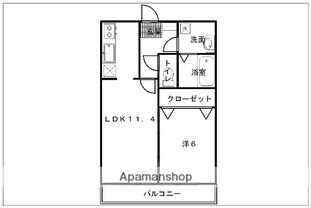 マンショングランドールⅡ(1LDK/3階)の間取り写真
