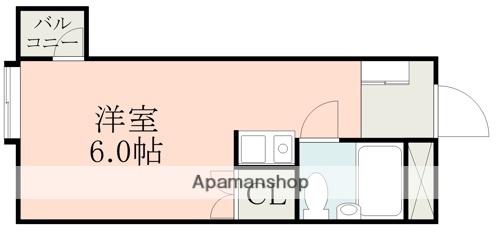 アニバーサリー九品寺(ワンルーム/4階)の間取り写真