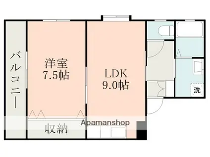 アッソラート・ヴィラ(1LDK/2階)の間取り写真