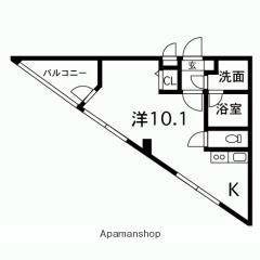 ビルド・ケアⅣ(ワンルーム/3階)の間取り写真