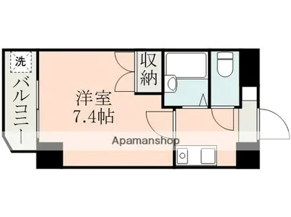 アビタシオン黒髪(1K/6階)の間取り写真