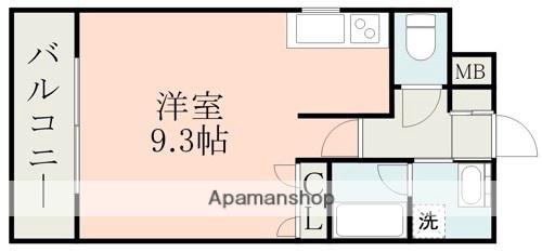 Sビル(ワンルーム/6階)の間取り写真