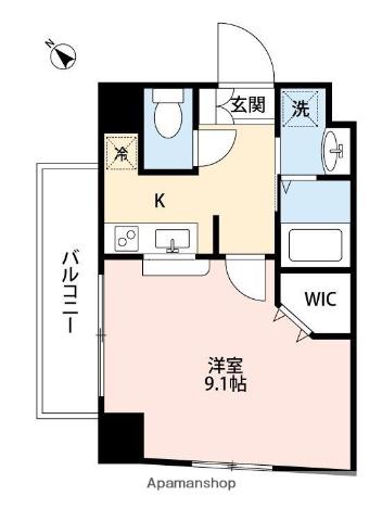 アルヴィータ新屋敷(1K/6階)の間取り写真