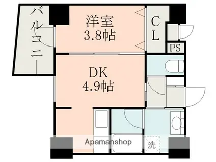 GMH並木坂(1DK/6階)の間取り写真
