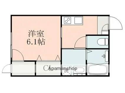 ラ・ポルテ光の森北Ⅴ(1K/1階)の間取り写真