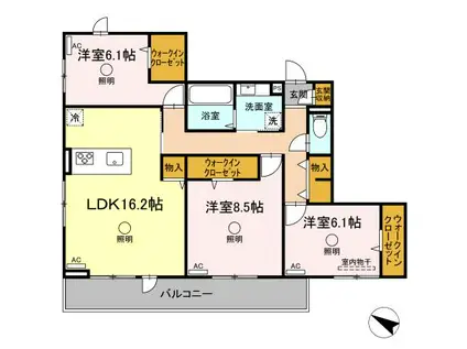 ラ・メゾン アン(3LDK/3階)の間取り写真