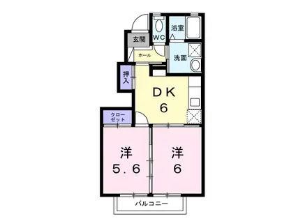 サンコート(2DK/1階)の間取り写真