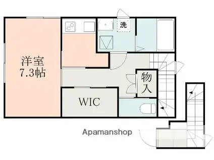 アズール琴平(1K/2階)の間取り写真