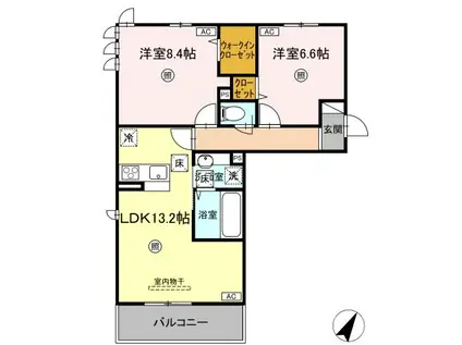 スペチアーレ・セレーナ(2LDK/1階)の間取り写真