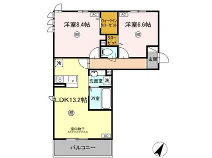 スペチアーレ・セレーナ(2LDK/3階)の間取り写真