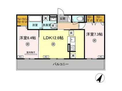 スペチアーレ・セレーナ(2LDK/1階)の間取り写真