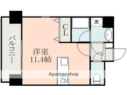 PRIMO PARTIRE(ワンルーム/6階)の間取り写真