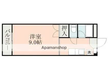 イーストレジデンス(1K/1階)の間取り写真