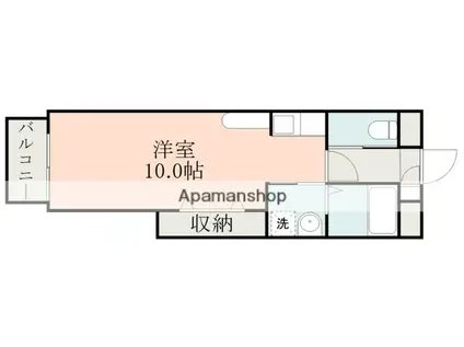 マーカス京町(ワンルーム/4階)の間取り写真