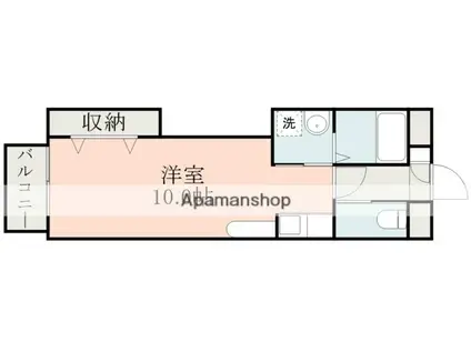 マーカス京町(ワンルーム/4階)の間取り写真