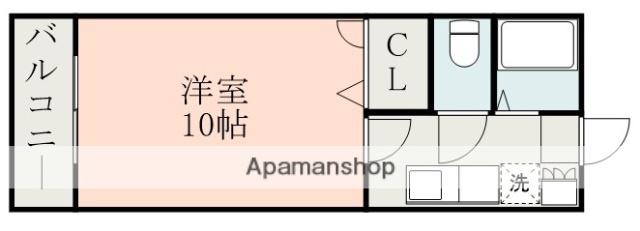 トミーズ長嶺(1K/2階)の間取り写真