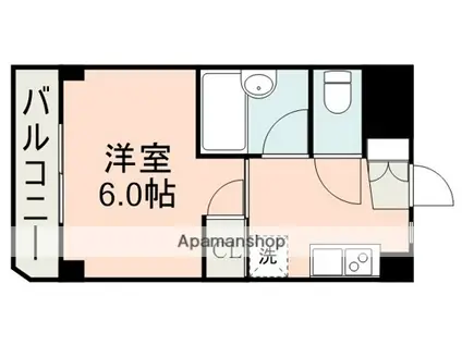 カミニート(1K/3階)の間取り写真