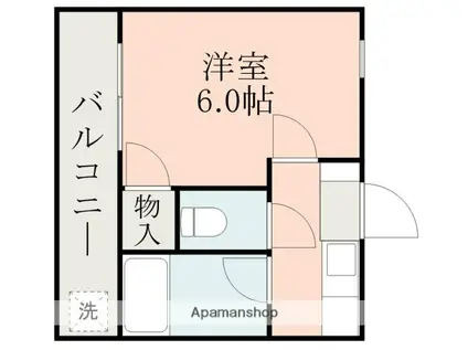 ACT・M(1K/2階)の間取り写真
