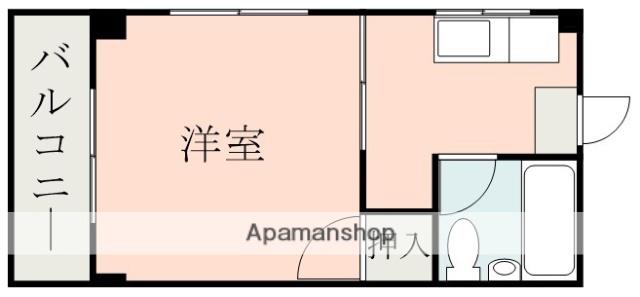 コーポサンヒルズ(1K/1階)の間取り写真