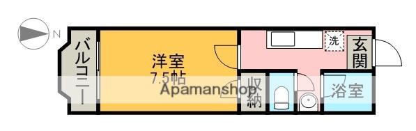プチフォーラム12(1K/1階)の間取り写真