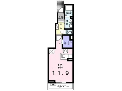 ソーレ・プリムラ(ワンルーム/1階)の間取り写真