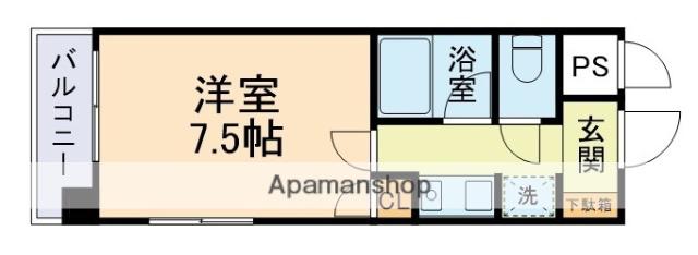 トーカン練兵町キャステール(1K/11階)の間取り写真