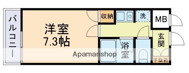 トーカン練兵町キャステール(1K/8階)の間取り写真