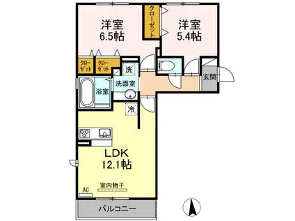 サンローズ・島町(2LDK/3階)の間取り写真