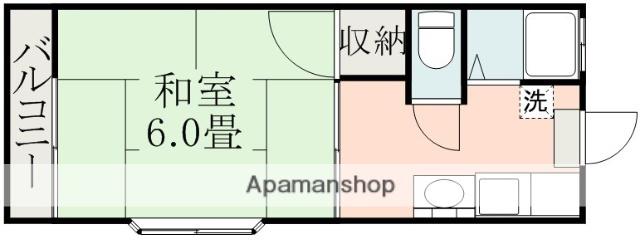 OSハウスA(ワンルーム/2階)の間取り写真