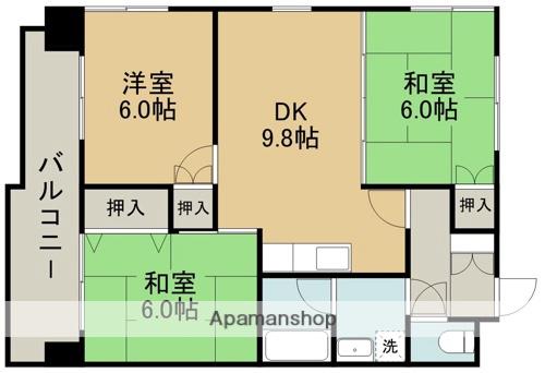 コルディエール大江(3DK/3階)の間取り写真