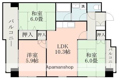 コルディエール大江(3LDK/2階)の間取り写真