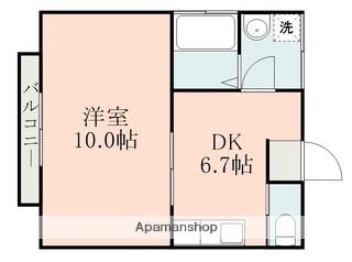 皆春アパート(1DK/2階)の間取り写真