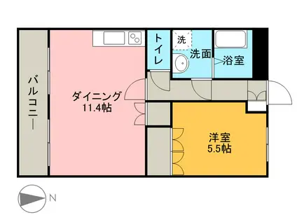 OTTIMO CASA(1LDK/1階)の間取り写真