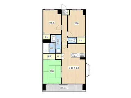 アルバ・パラッツオ(3LDK/3階)の間取り写真