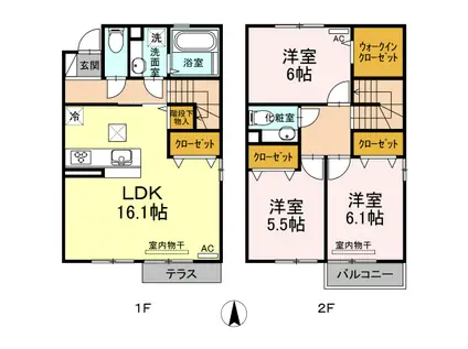 アネシス(3LDK/1階)の間取り写真